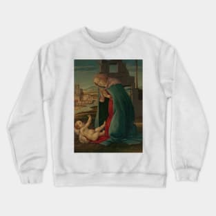 The Nativity by Workshop of Botticelli. Crewneck Sweatshirt